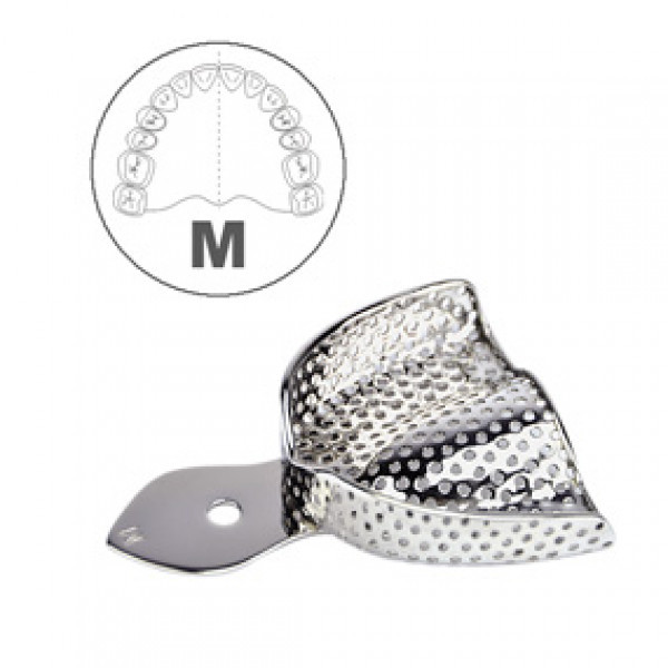 Ложка слепочная верхняя, M с перфорацией, HLW Dental Instruments (Германия)