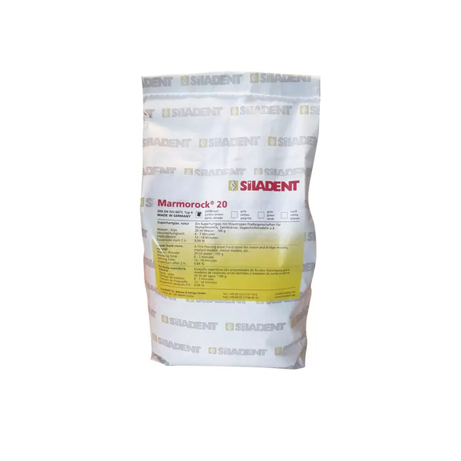 Marmorock 20 - суперпрочный гипс, цвет золотой коричневый, класс 4, 25 кг | Siladent (Германия)