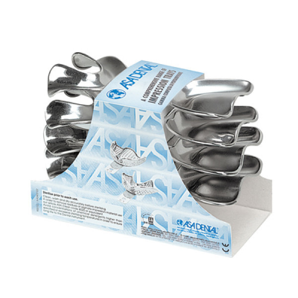 Ложка слепочная верхняя средняя (NM) с перфорацией без бортиков для беззубых челюстей, Asa Dental (Италия)