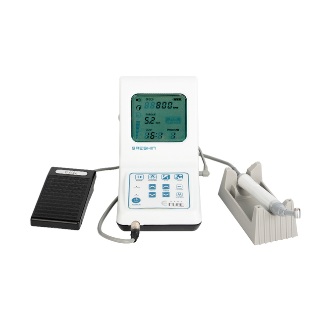 E-Cube EP/ACL(B)-42EP/ON-OFF PEDAL SET - эндомотор в комплекте с наконечником ACL(B)-42EP, 16:1 | Saeshin (Ю. Корея)