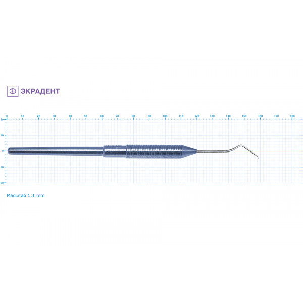 01-06 - зонд терапевтический изогнутый с подсечкой, Экрадент (Россия)