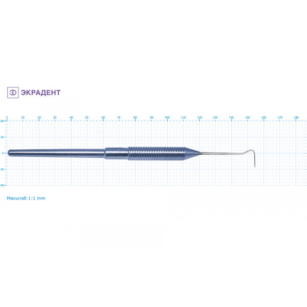 01-03 - зонд терапевтический изогнутый малый 01-03 - зонд терапевтический изогнутый малый, Экрадент (Россия)